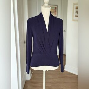 OGL Women's Deep Blue Draped Blouse